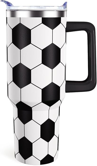 40oz Soccer Tumbler with Handle Soccer Gifts Stuff for Men Girls Boys Gift for Coach Lovers Fan M... | Amazon (US)