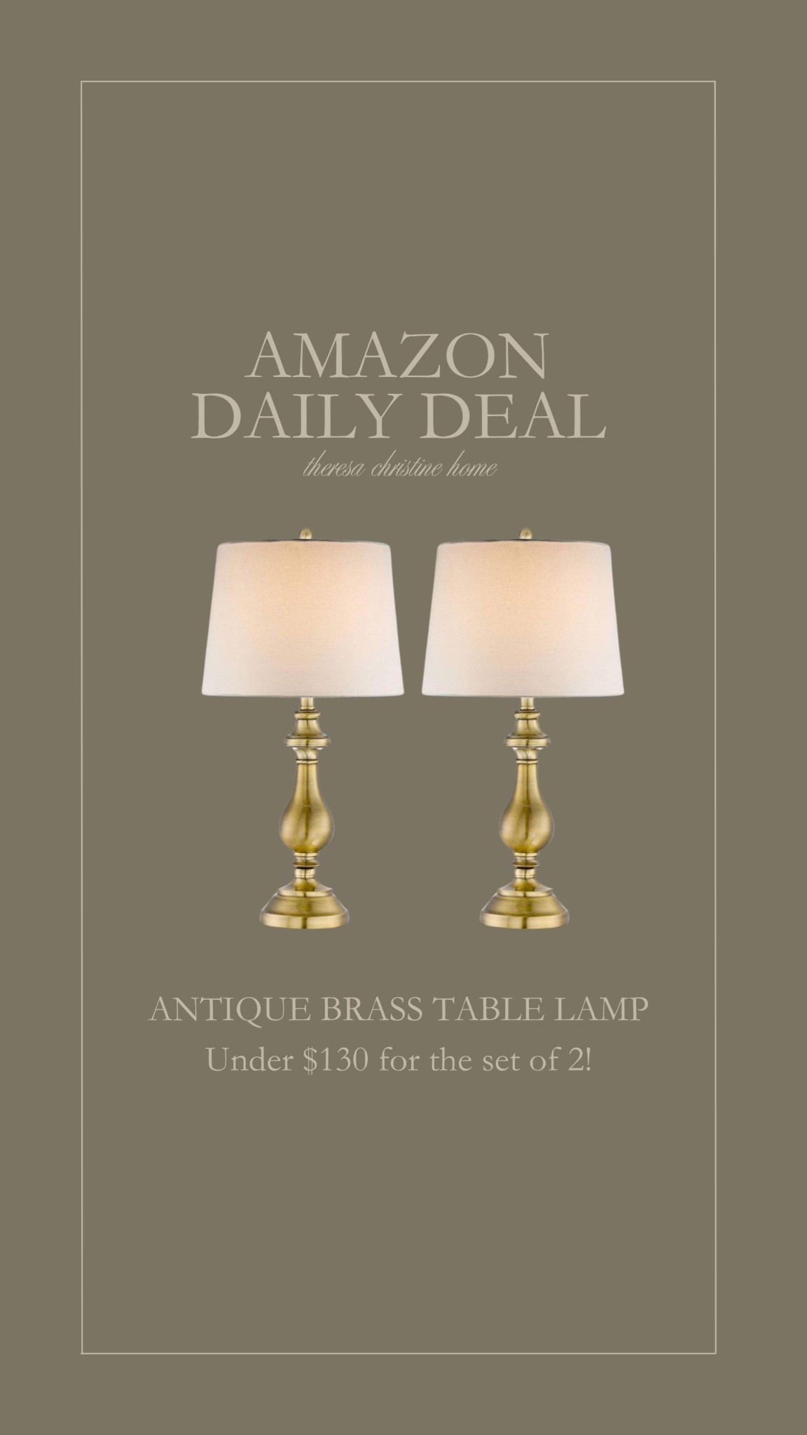 Amazon daily deal! Absolutely loving this set of antique brass lamps 😍

#LTKHome