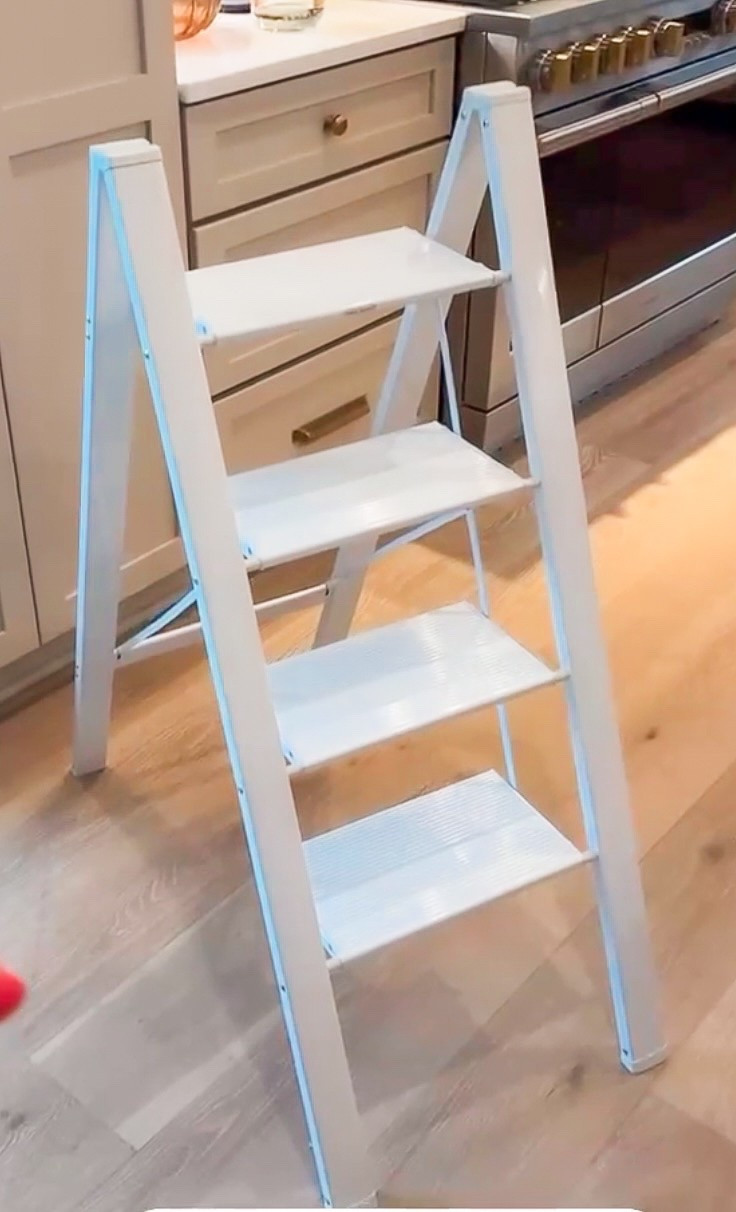 This foldable ladder has been so handy for our home - especially in the kitchen! Love how compact storage is! 

#LTKHome #LTKWatchNow #LTKFindsUnder100