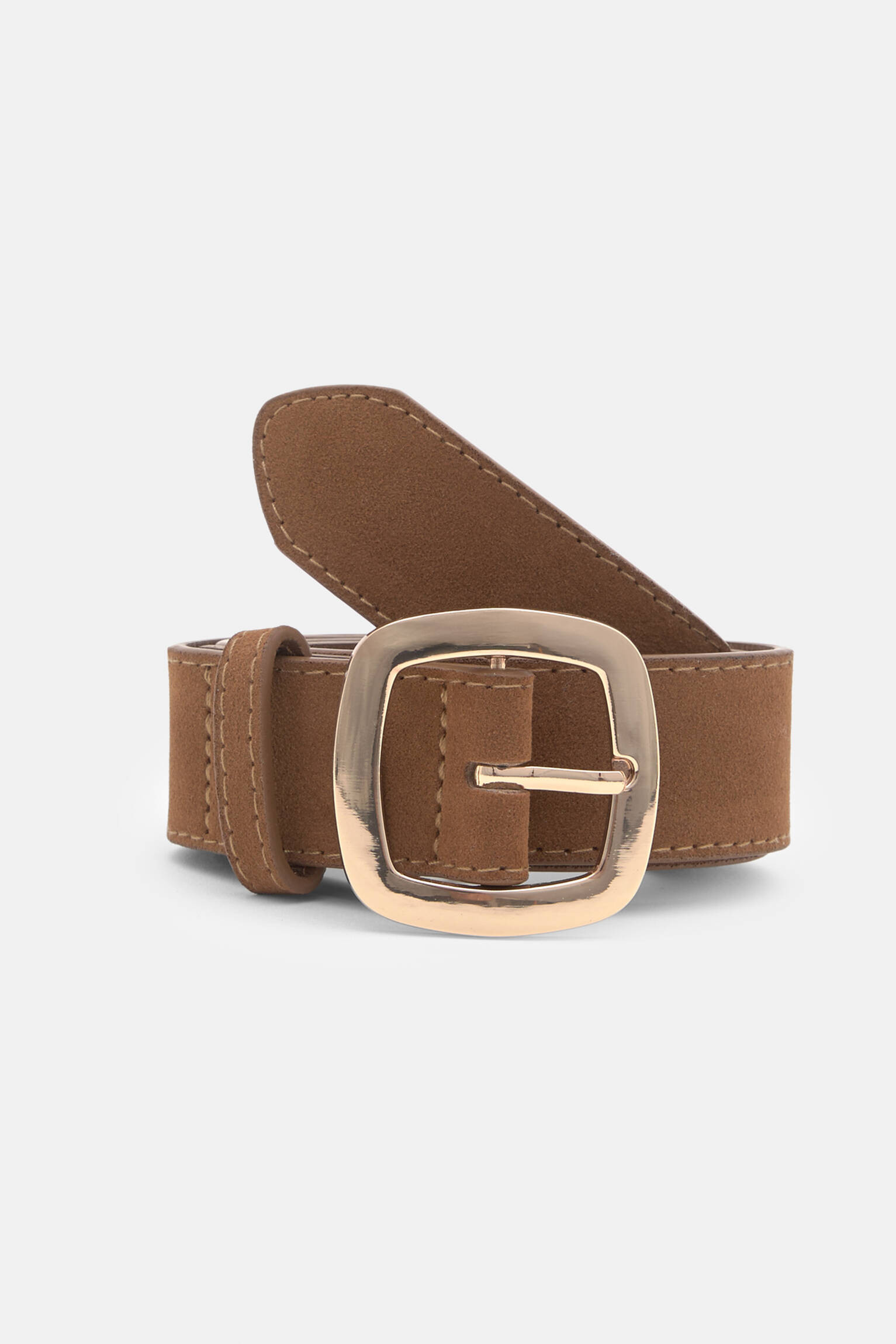 Faux suede belt with rounded buckle - Pull&Bear United Kingdom | PULL and BEAR UK