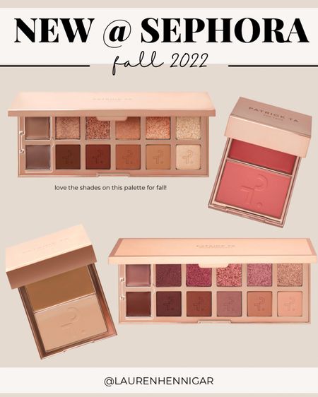 NEW AT SEPHORA - patrick ta NEW eyeshadow palettes, blush palette and bronzer palette! LOVING these shades! all of his products have such amazing reviews! 

#LTKbeauty #LTKSeasonal #LTKunder50