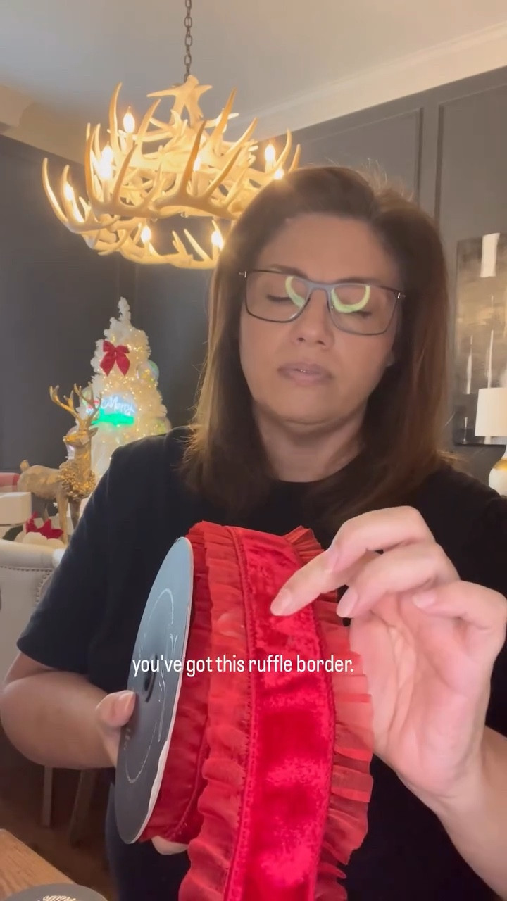 ❤️ Say hello to **Sheer Ruffle in Red** — one of my new favorites this season!

It’s a **3” ribbon** with a **2.5” velvet center** and **red sheer gathered ruffles** down both sides. Honestly… it’s _adorable_. I can’t wait to use it on one of my own trees this year! 🎄

It’s wired (of course!) and full of texture and charm — perfect for adding that designer touch to your Christmas decor.

#HolidayHangups #Christmas #Ribbon #ChristmasDecor #ChristmasTree #HolidayDecor #ChristmasDecorating #RedRibbon #velvet

#LTKSeasonal #LTKHome #LTKHoliday