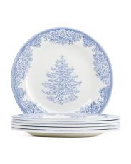6Pk Christmas Tree Plates | TJ Maxx