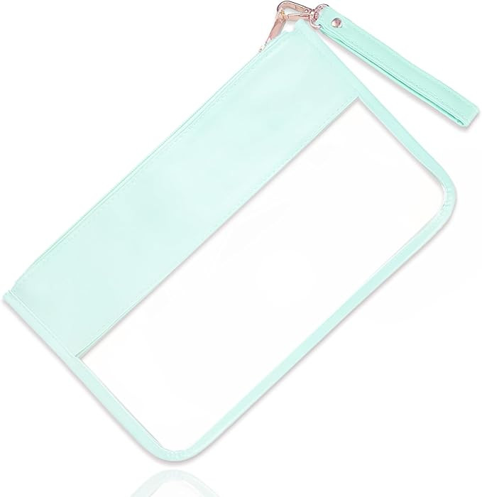 Clear Makeup Bag, Snack Bags Clear Zipper Pouch for Travel Cosmetic Bag for Women PVC Cute Toilet... | Amazon (US)