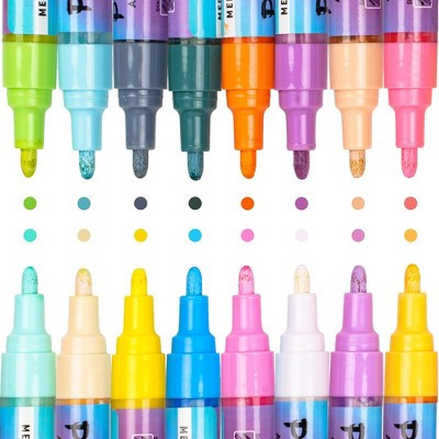PINTAR Acrylic Premium Pastel Paint Pens Medium Tip 5.0mm Tips. 16 Vibrant, Glossy, Water-based Acrylic Paint Pens, Paint On Rocks, Glass, Ceramic | Target