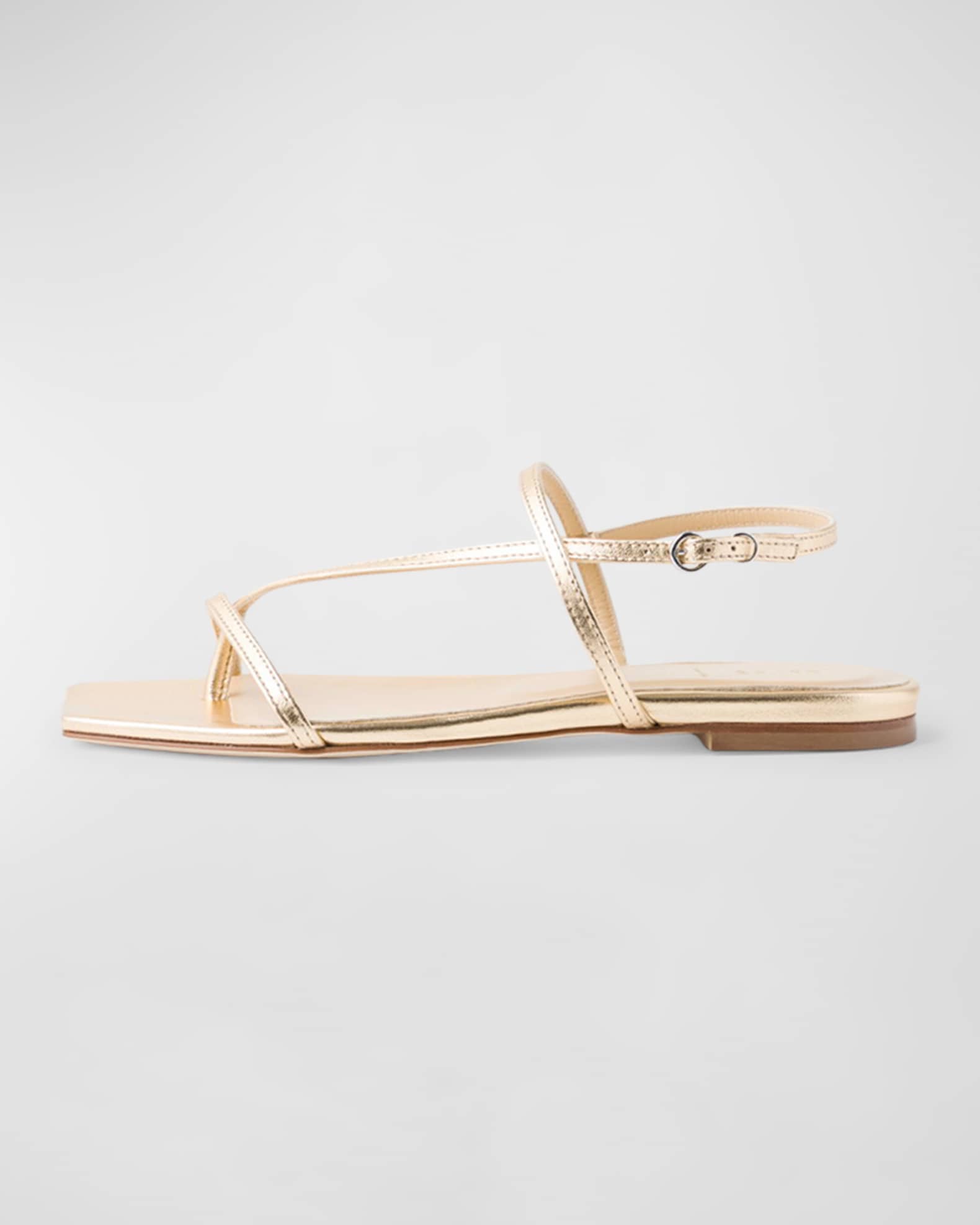 Ella Metallic Thong Slingback Sandals | Neiman Marcus