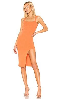 superdown Zoe Square Neck Dress in Orange from Revolve.com | Revolve Clothing (Global)