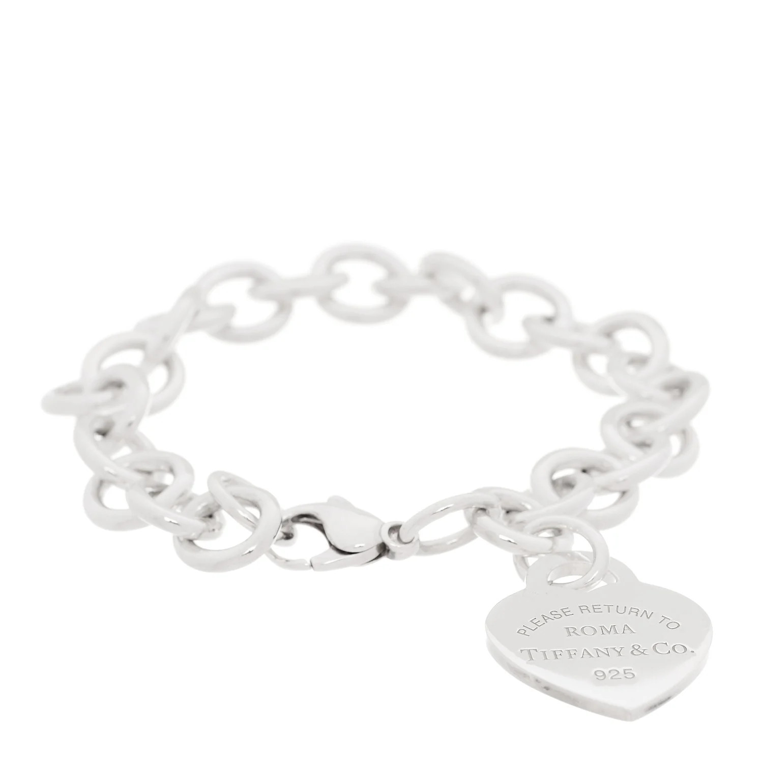 Sterling Silver Return to Tiffany Heart Tag Charm Bracelet | FASHIONPHILE (US)