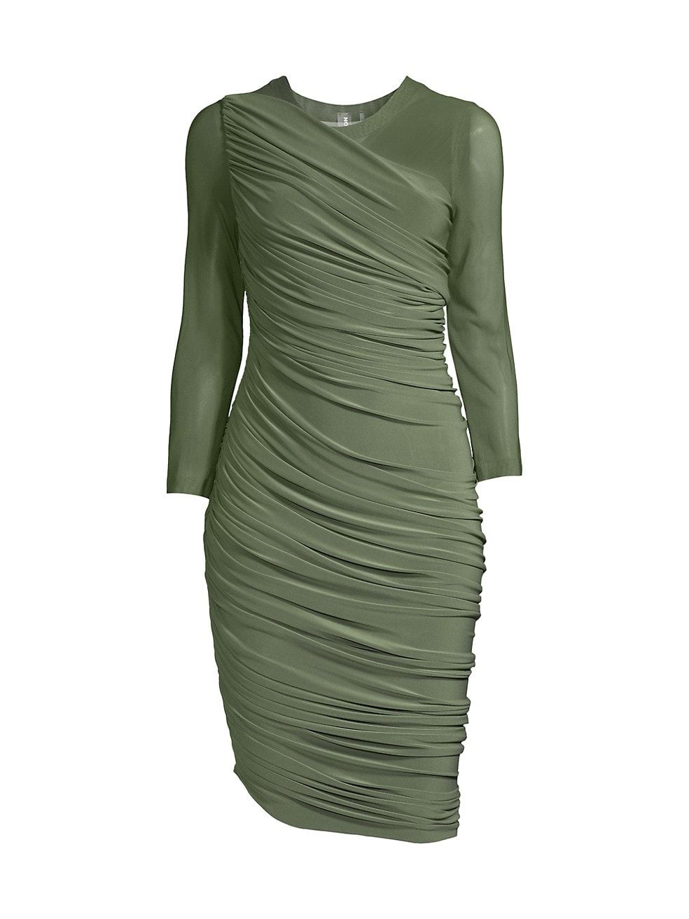 Norma Kamali Diana Ruched Shoulder-Side Dress | Saks Fifth Avenue