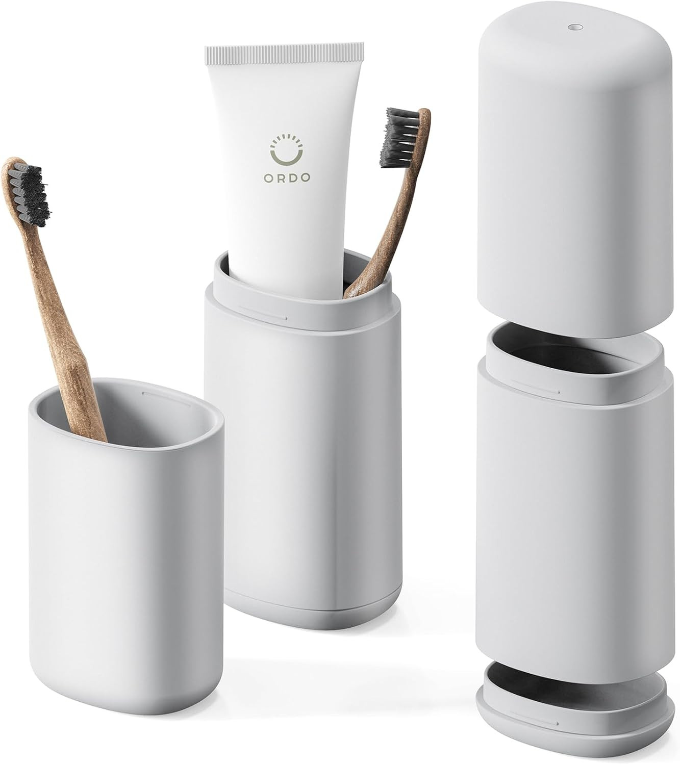 BALUCA Travel Toothbrush Case, Portable Tooth Brush Holder and Toothpaste Cover Container with Mo... | Amazon (US)