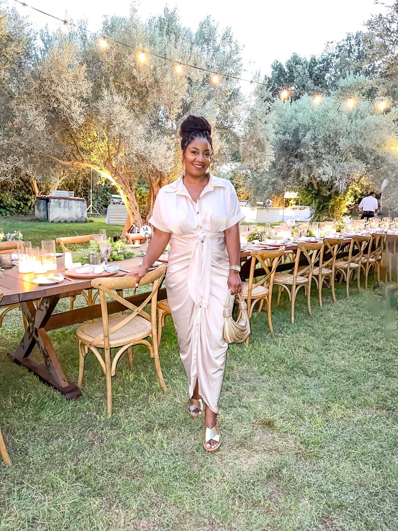 Wedding guest (or dinner or date night,etc) outfit. 🤍 This dress comes in a ton of colors and is super flattering! #FoundItOnAmazon

#LTKwedding #LTKmidsize #LTKfindsunder50