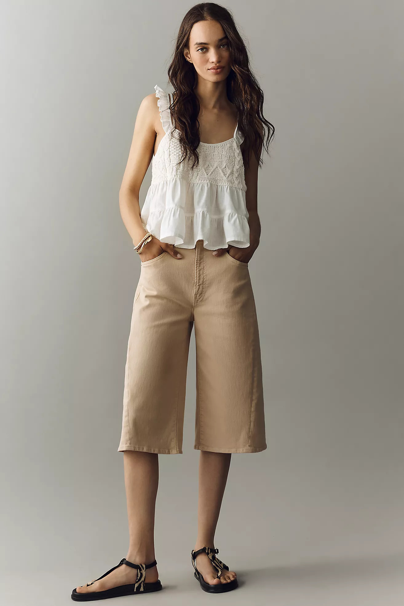 MOTHER Whole Lot Twist Zip High-Rise Barrel Jeans | Anthropologie (US)
