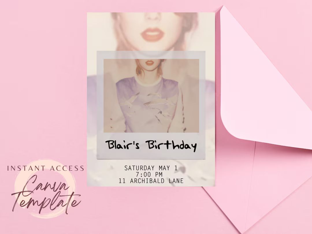 1989 Taylor Swift Birthday Invite | Etsy (US)