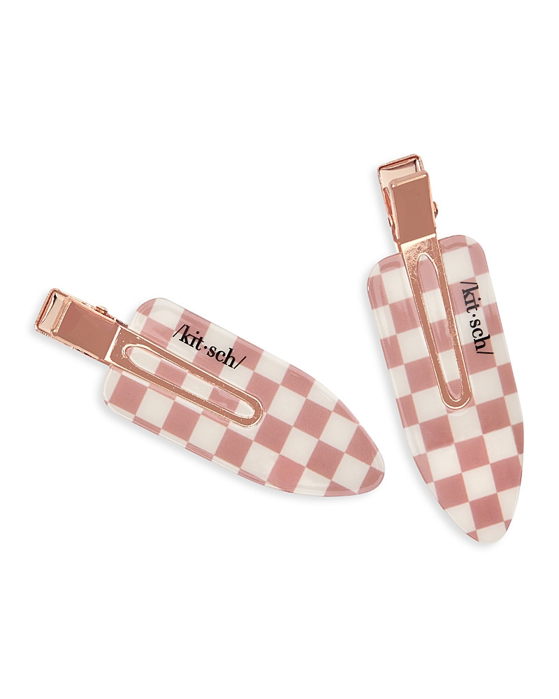 Kitsch Xl Creaseless Clips - Terracotta Checker, Set of 2 | Bloomingdale's (US)