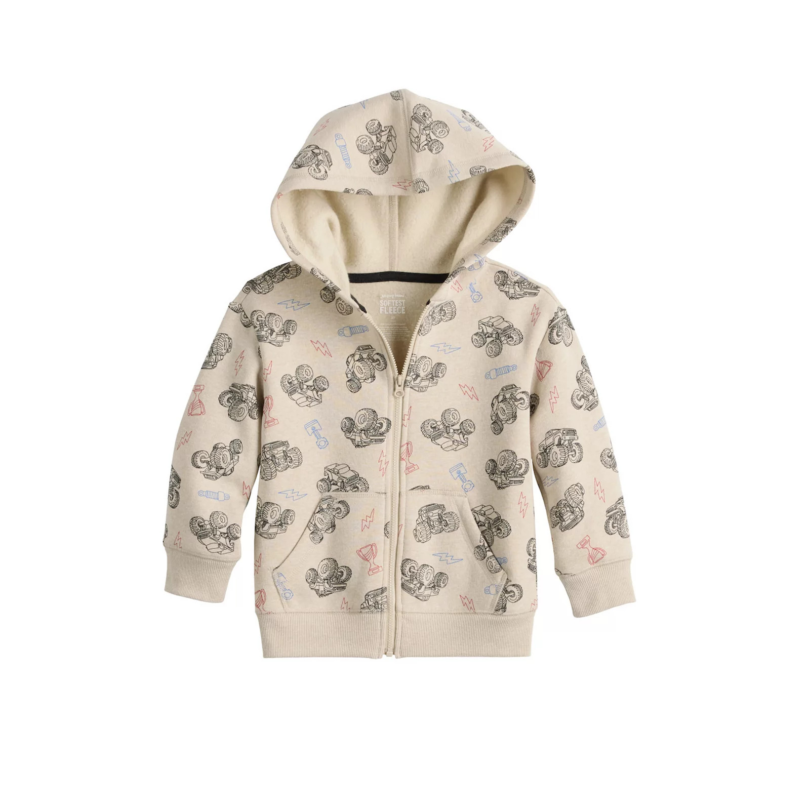 Baby & Toddler Boy Jumping Beans® Fleece Print Full Zip Hoodie | Kohl's