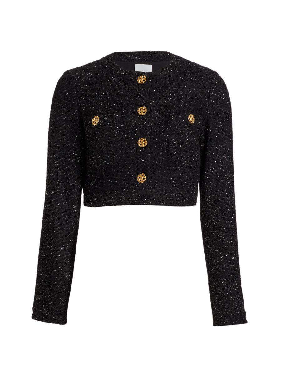 St. John Metallic Sparkle Tweed Jacket | Saks Fifth Avenue