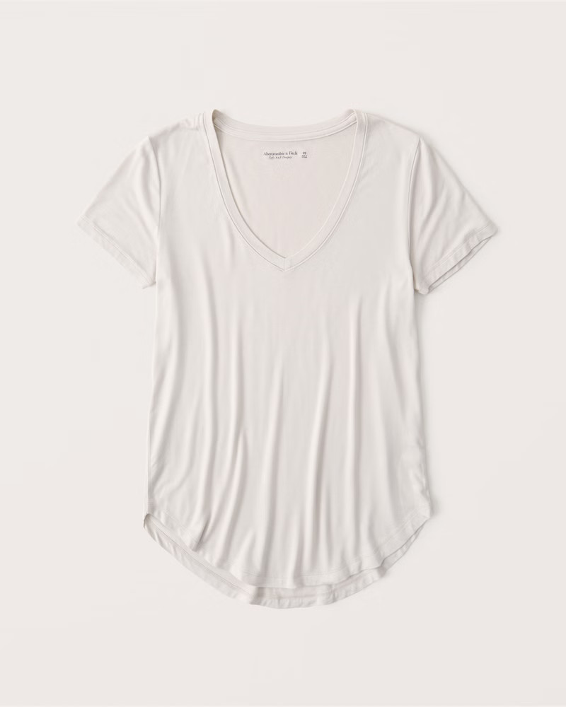 Drapey V-Neck Tee | Abercrombie & Fitch (US)