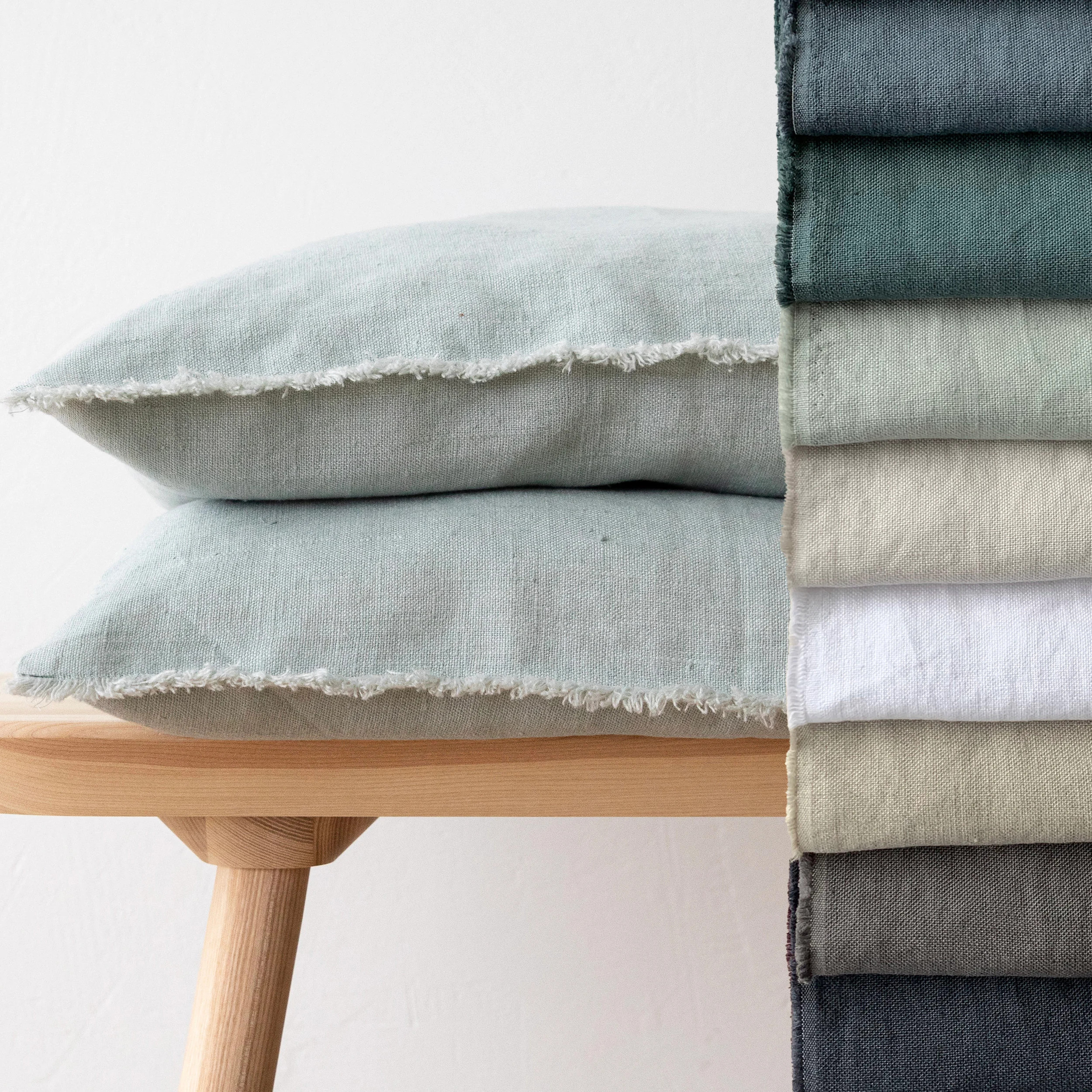 Heavy weight Linen pillow case with hand made fringes 8 colors. Standard, queen, king, euro sham, pillow cushion cover READY TO SHIP. | Etsy (Global)