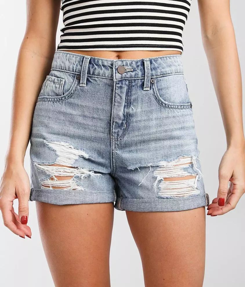 High Rise Cuffed Mom Short | Buckle