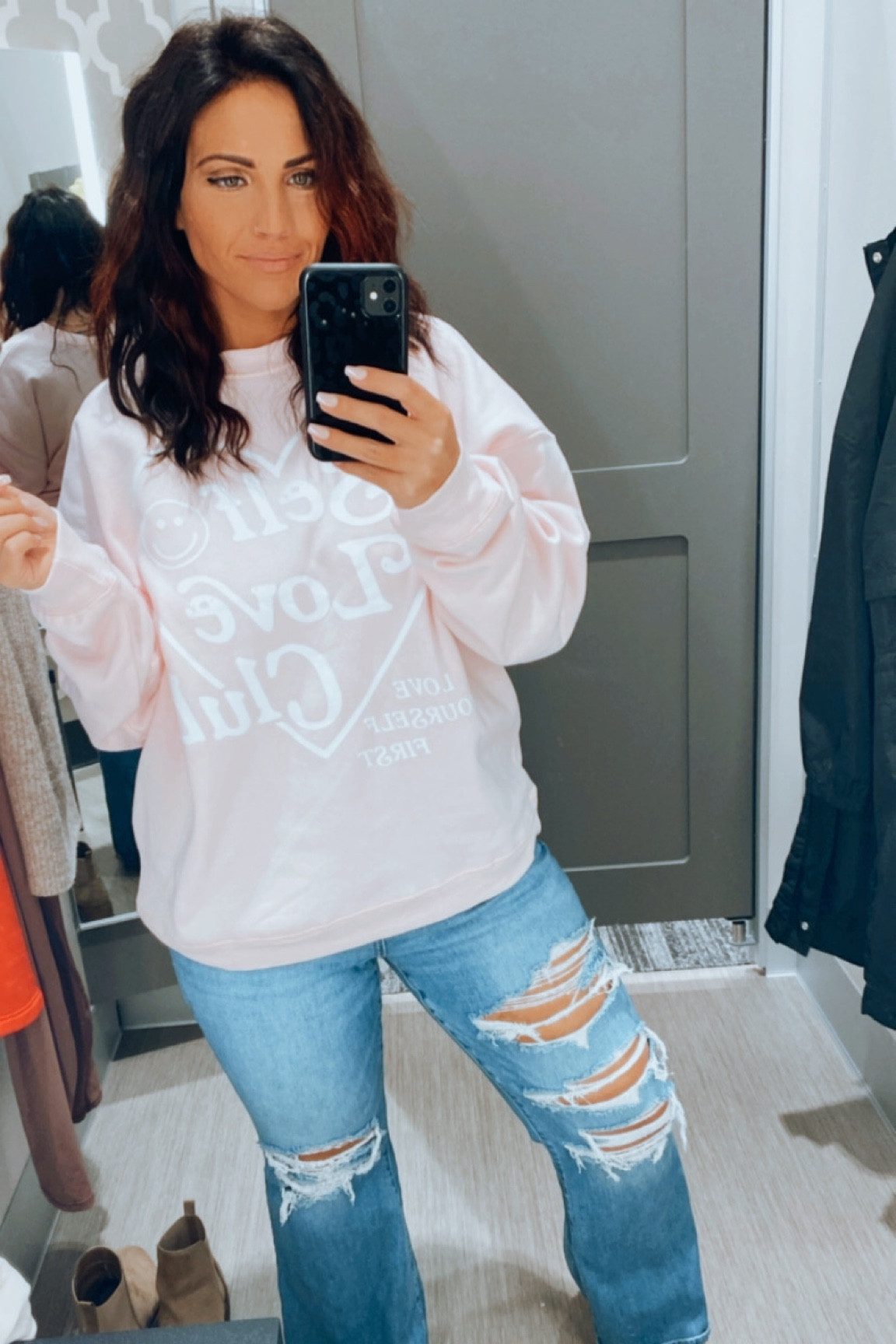 Self Love Club 💗🫶🏼 Target Crew Neck and AE Flare Jeans 
#targetfashion #midsizeoutfits #flarejeans #aejeans 

#LTKmidsize #LTKstyletip #LTKfindsunder50