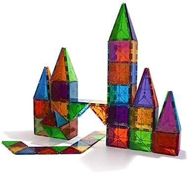 Magna-Tiles 100-Piece Clear Colors Set, The Original Magnetic Building Tiles For Creative Open-En... | Amazon (US)