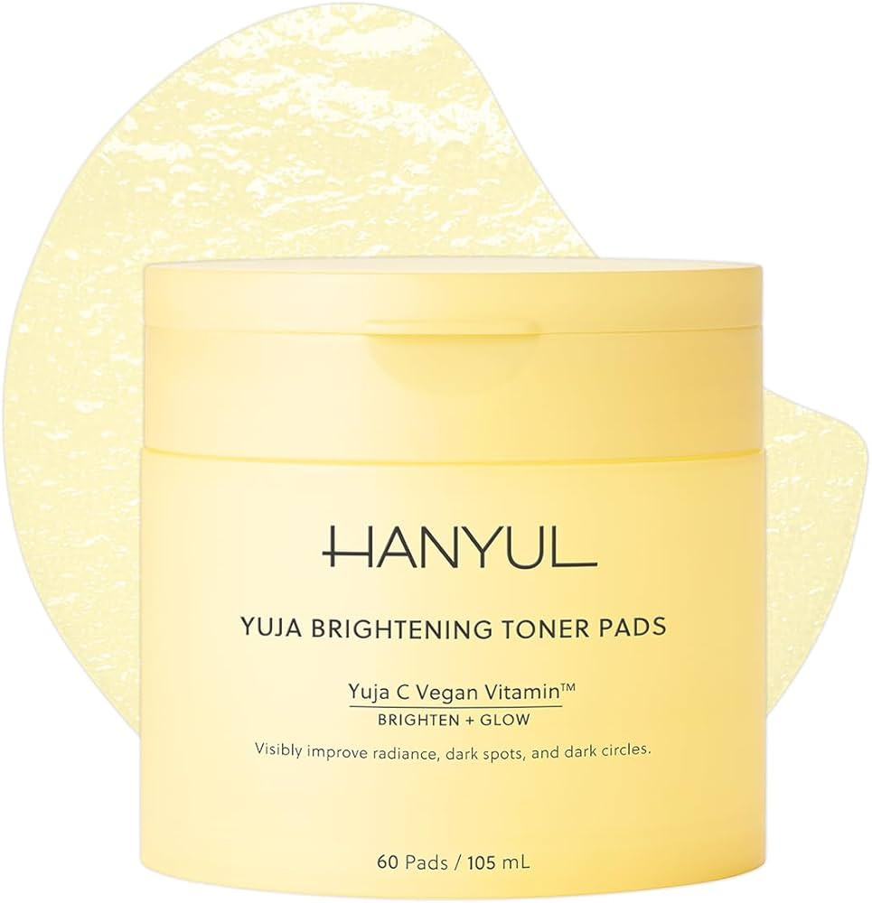 HANYUL Yuja Toner Pads | Korean Yuzu with Vitamin C & 5% Niacinamide to Visibly Brighten Dark Cir... | Amazon (US)