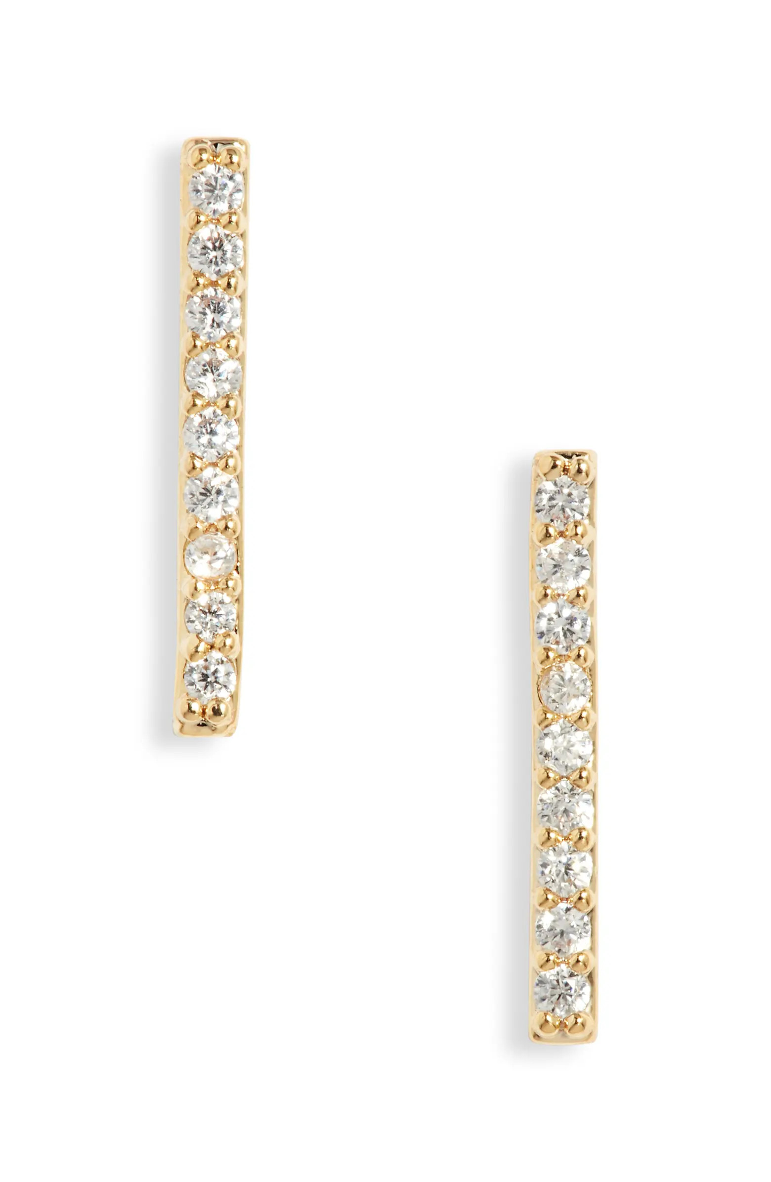 Nordstrom Demi Fine Pavé Bar Stud Earrings | Nordstrom | Nordstrom