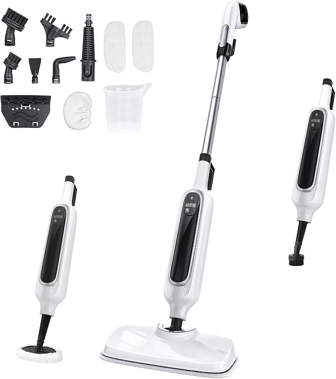 12-in-1 Steam Mop, Detachable Handheld Steam Cleaner for Home, 23FT Cord, 3 Steam Modes & LED Dis... | Amazon (US)