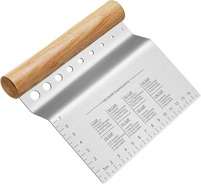 ALLTOP Dough Bench Scraper/Cutter/Chopper Stainless Steel Blade with Herb Stripper,Multipurpose K... | Amazon (US)