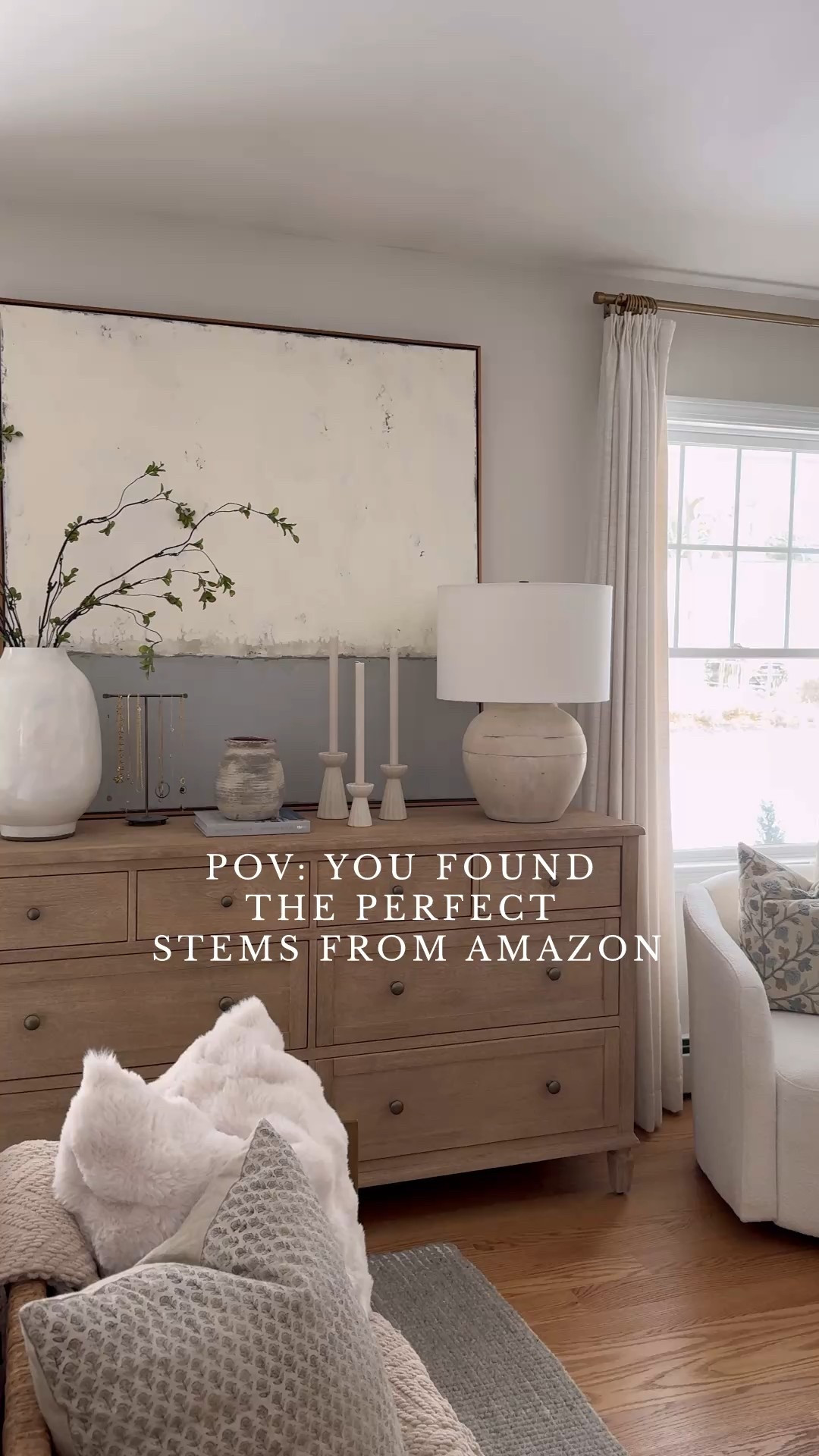 Light wood furniture styled with ceramics and greenery brings warmth and balance to the bedroom. coastal bedroom furniture, wood dresser styling, neutral home decor, coastal interiors, bedroom styling ideas, timeless bedroom, natural textures, home inspiration, sherricalnanhome

#LTKFindsUnder50 #LTKHome