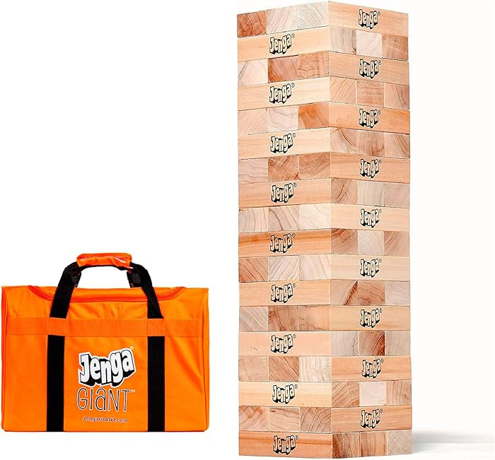 Jenga Giant - Hardwood Blocks - Stacks to Over 5 feet - Officially Licensed - JS7 | Amazon (US)