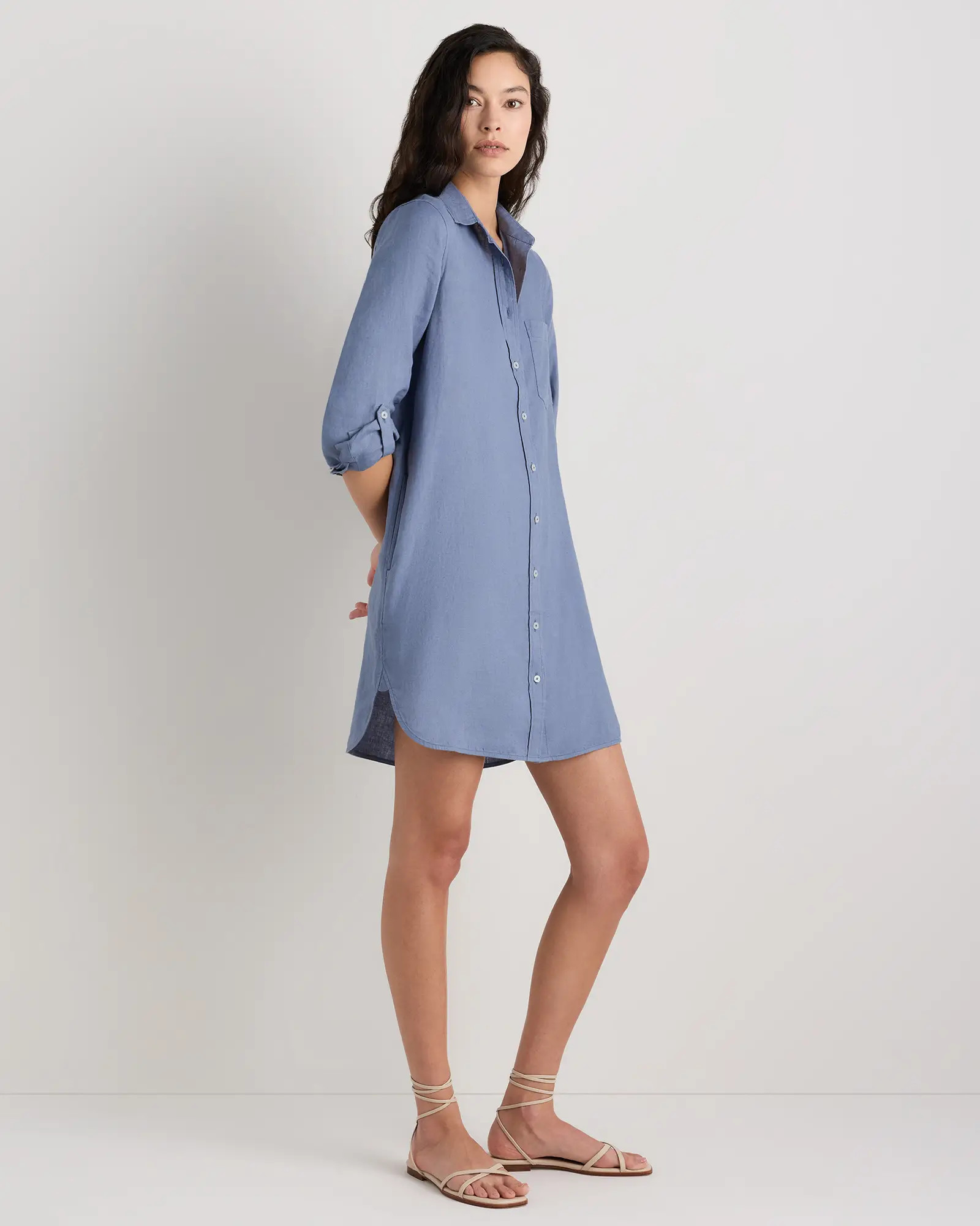 100% European Linen Shirt Dress | Quince