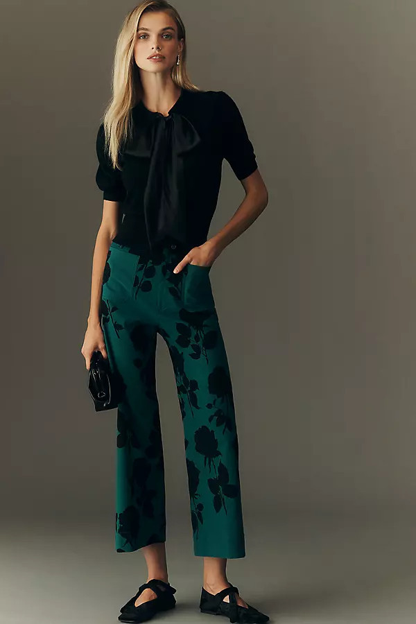 The Colette Magic Fabric Crop Wide-Leg Pants by Maeve | Anthropologie (US)