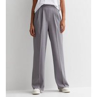 Tall Pale Grey Wide Leg Trousers New Look | New Look (UK)