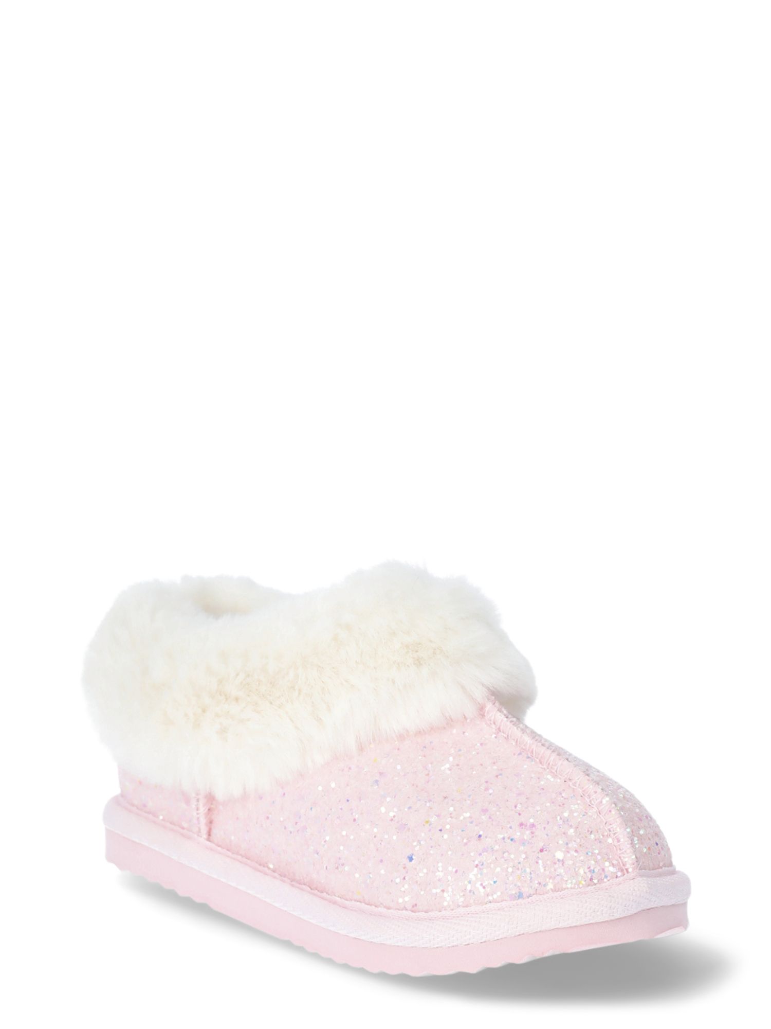 Wonder Nation Toddler Girl Fur Trim Slipper | Walmart (US)