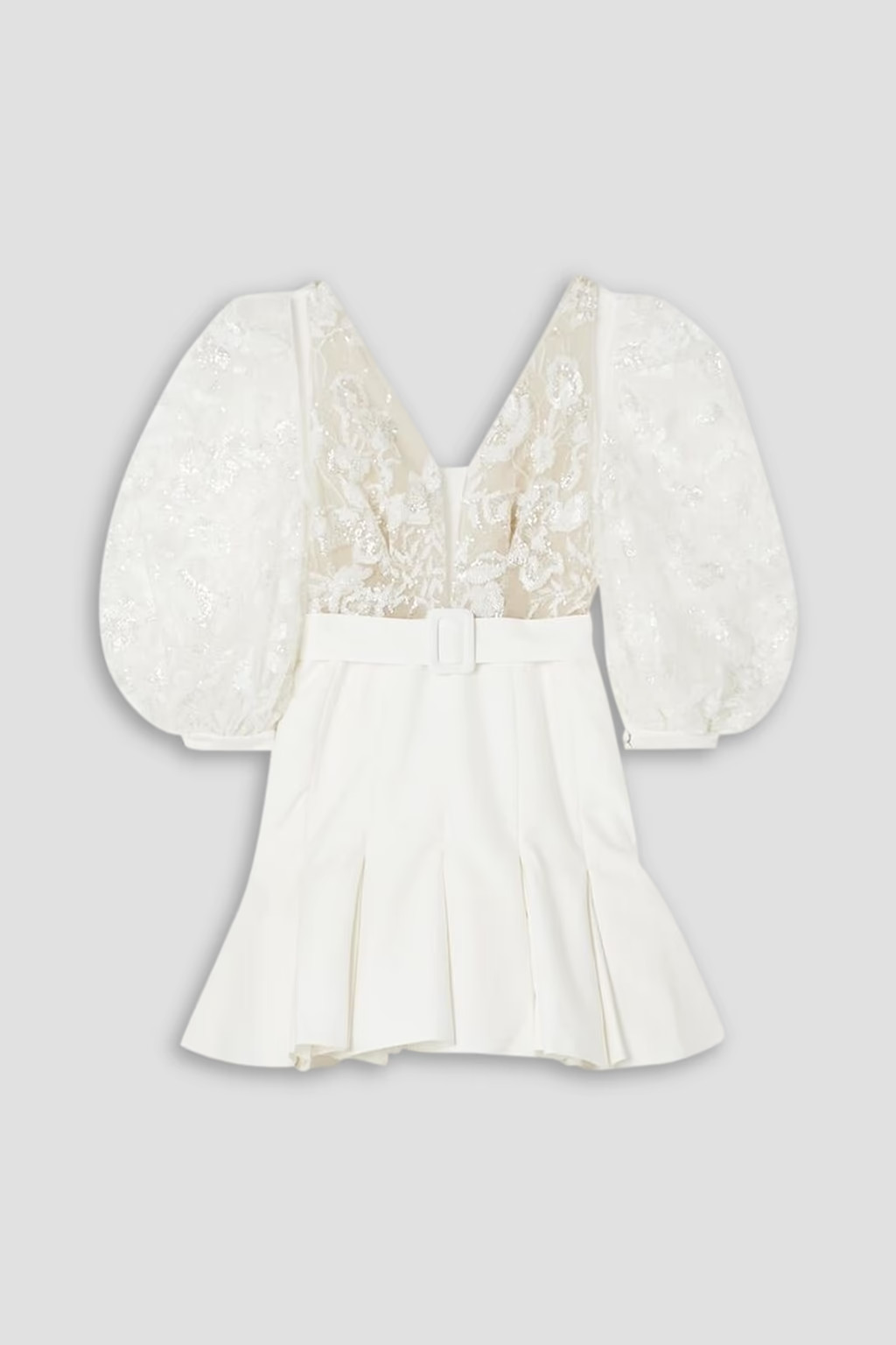 Amalfi open-back grain de poudre and embellished tulle mini dress | The Outnet (US and CA)