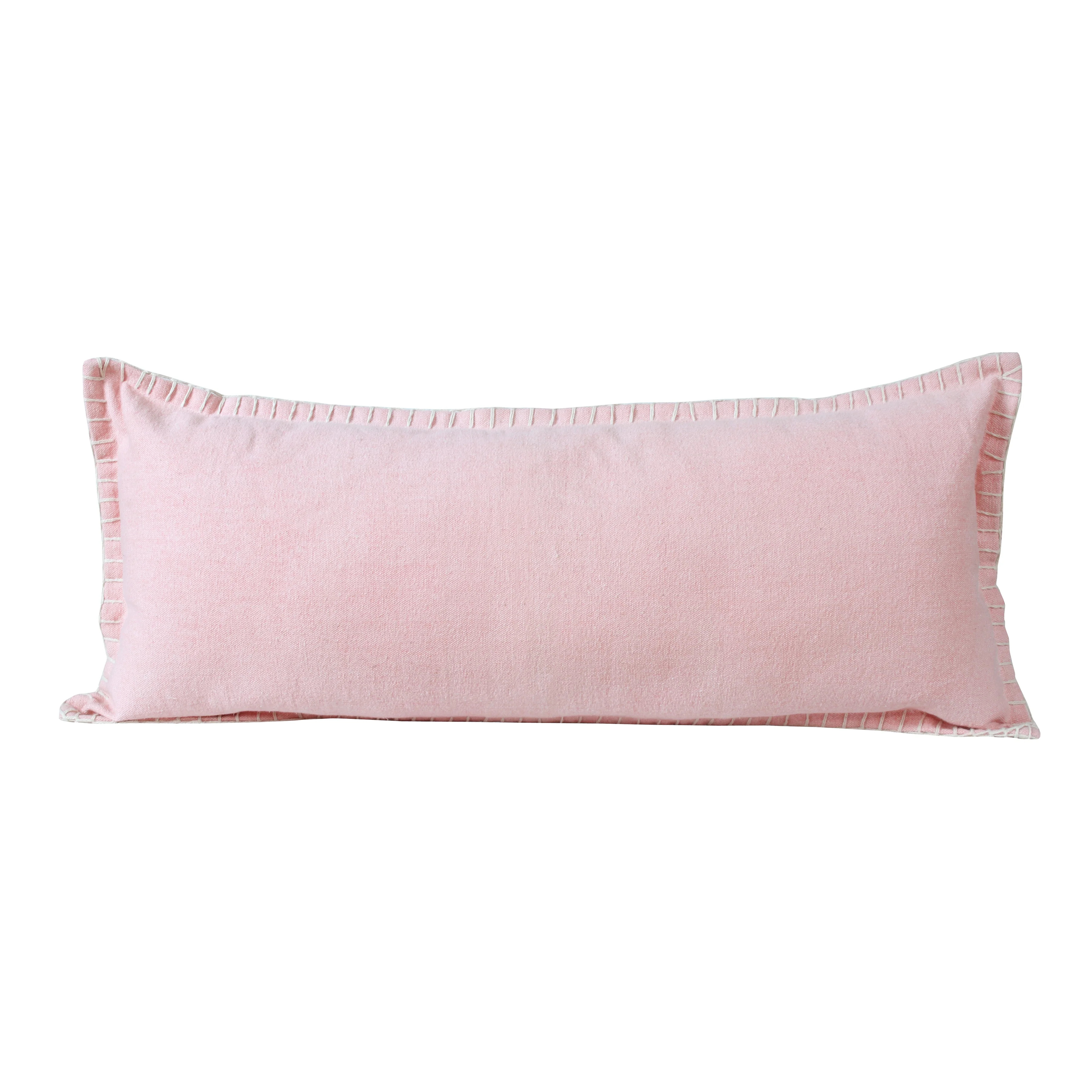Ox Bay 14" x 36" Hand-Woven Pink Solid Organic Cotton Pillow Cover | Walmart (US)