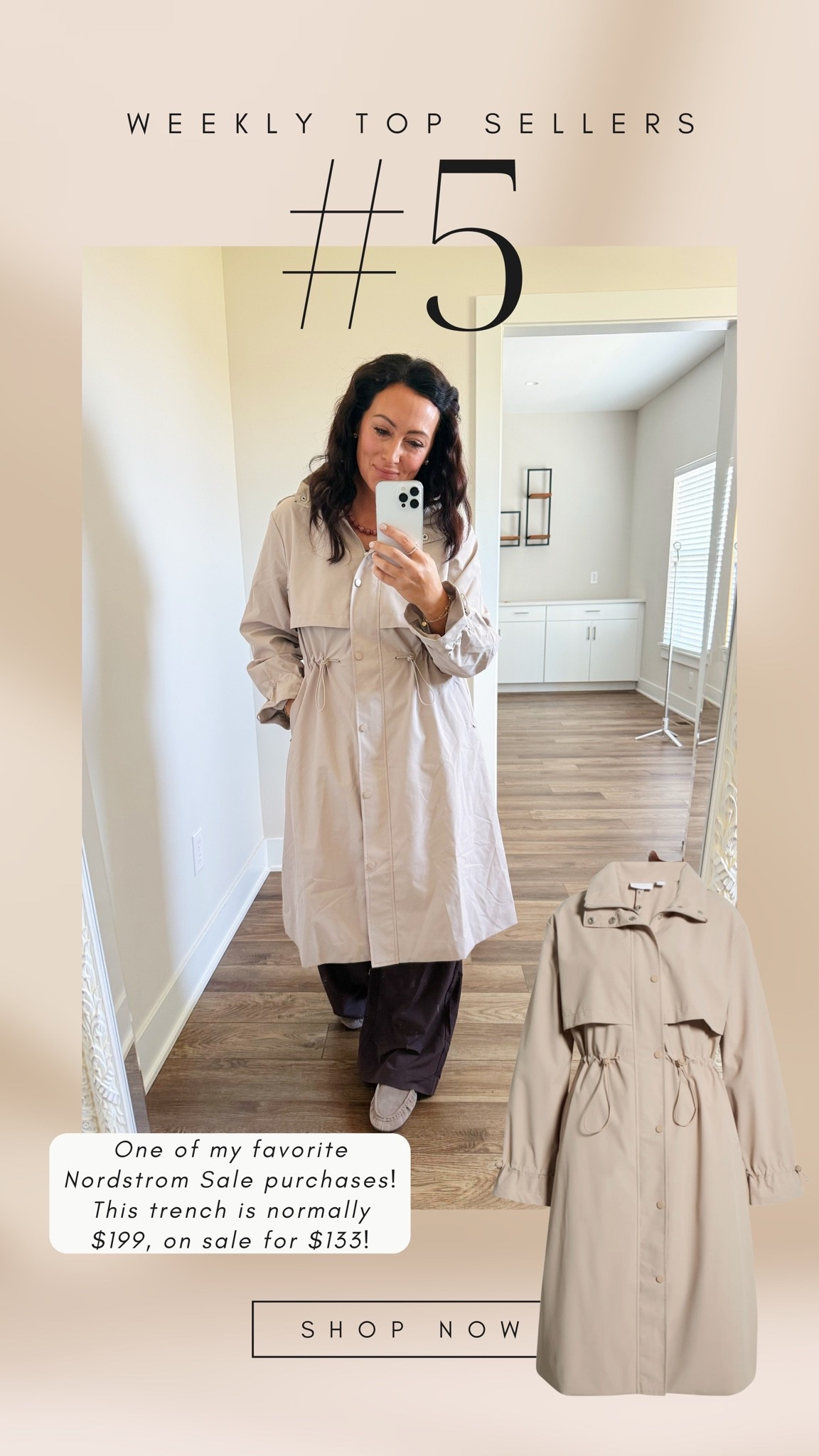 Nordstrom trench and shoes still in stock and on sale! Sale ends soon!

• small jacket - runs big
• medium pants
• shoes true to size

#LTKootd #LTKSeasonal #LTKSaleAlert