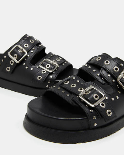 MALEK BLACK LEATHER | Steve Madden (US)