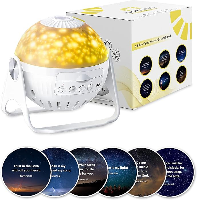 HD Projector Night-Light Starter Set, Project Bible Verses on Walls or Ceilings, Includes 6 Inter... | Amazon (US)