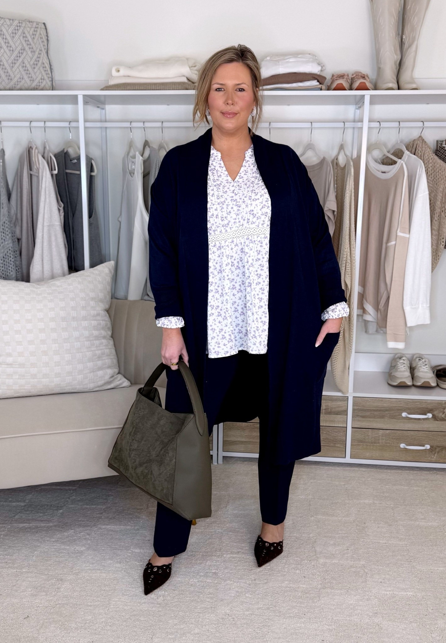 Plus size workwear outfit ideas! Wearing a 2X in the pants. Wearing a 2 (2X) in the top and 2X in the duster.

Plus size fashion, everyday outfit ideas, workwear, trendy fashion, ootd, midsize fashion, office outfits, what to wear for work, trendy fashion, chic style

#LTKPlusSize #LTKMidsize #LTKWorkwear