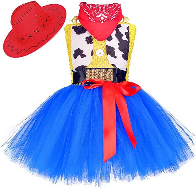 Tutu Dreams Cowgirl Costume for Girls 1-10Y with Bandana Cowboy Hat Birthday Christmas Holiday Pa... | Amazon (US)