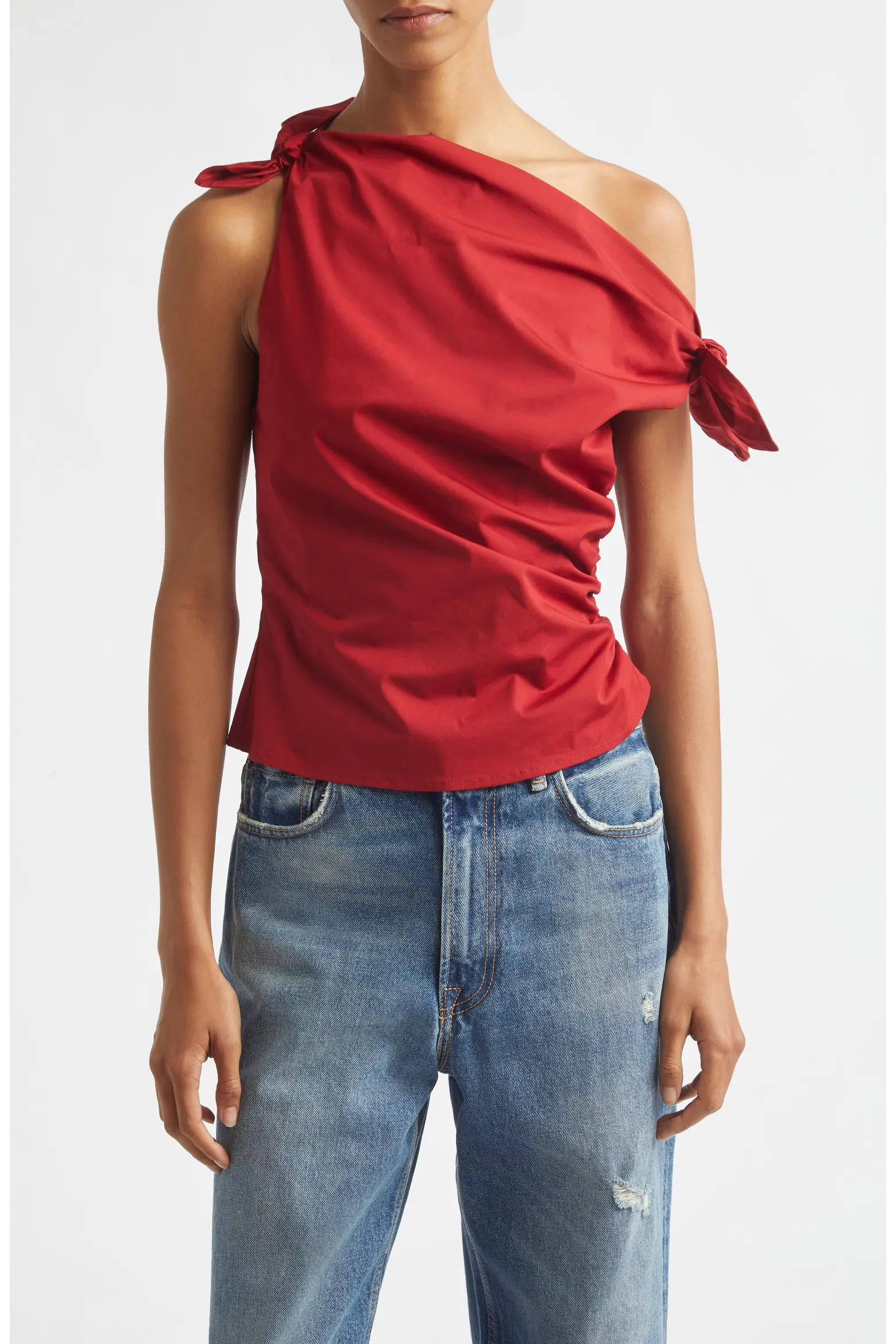Bellaria One Shoulder Stretch Cotton Top (Women) | Nordstrom | Nordstrom