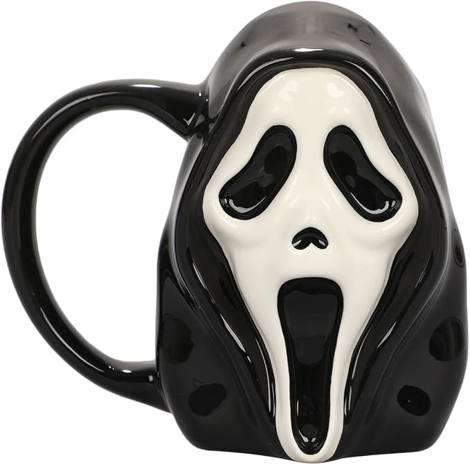 Bioworld Ghost Face 16 Oz Sculpted Ceramic Mug | Amazon (US)