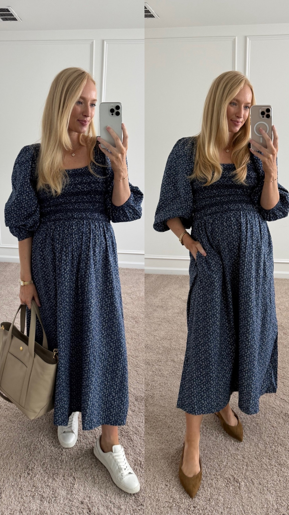 The comfort dress to wear now and later! You can wear a regular bra with it since it’s not as wide as a lot of smocked dresses can be and it’s very bump friendly! Wearing a size small. Styled it here for a casual weekend/mom friendly look and for a casual work outfit

Teacher outfit // postpartum dress // nursing friendly dress // maxi dress with sleeves // bump style

#LTKBump #LTKSeasonal #LTKWorkwear