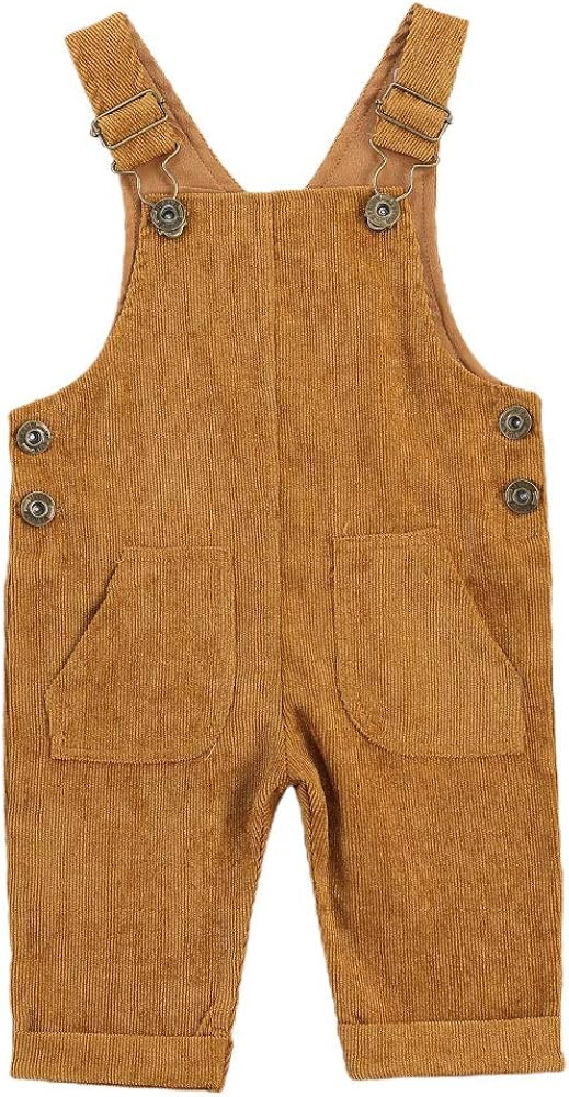 Toddler Kids Baby Boy Girl Bib Overalls Suspender Pants Solid Straps Trousers Halter Romper Jumps... | Amazon (US)
