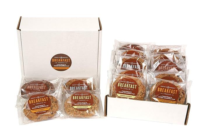 Susie's Smart Breakfast Cookie Mixed Box of 12 Breakfast Cookies, (3) Orange, Cranberry Nut; (3) ... | Amazon (US)