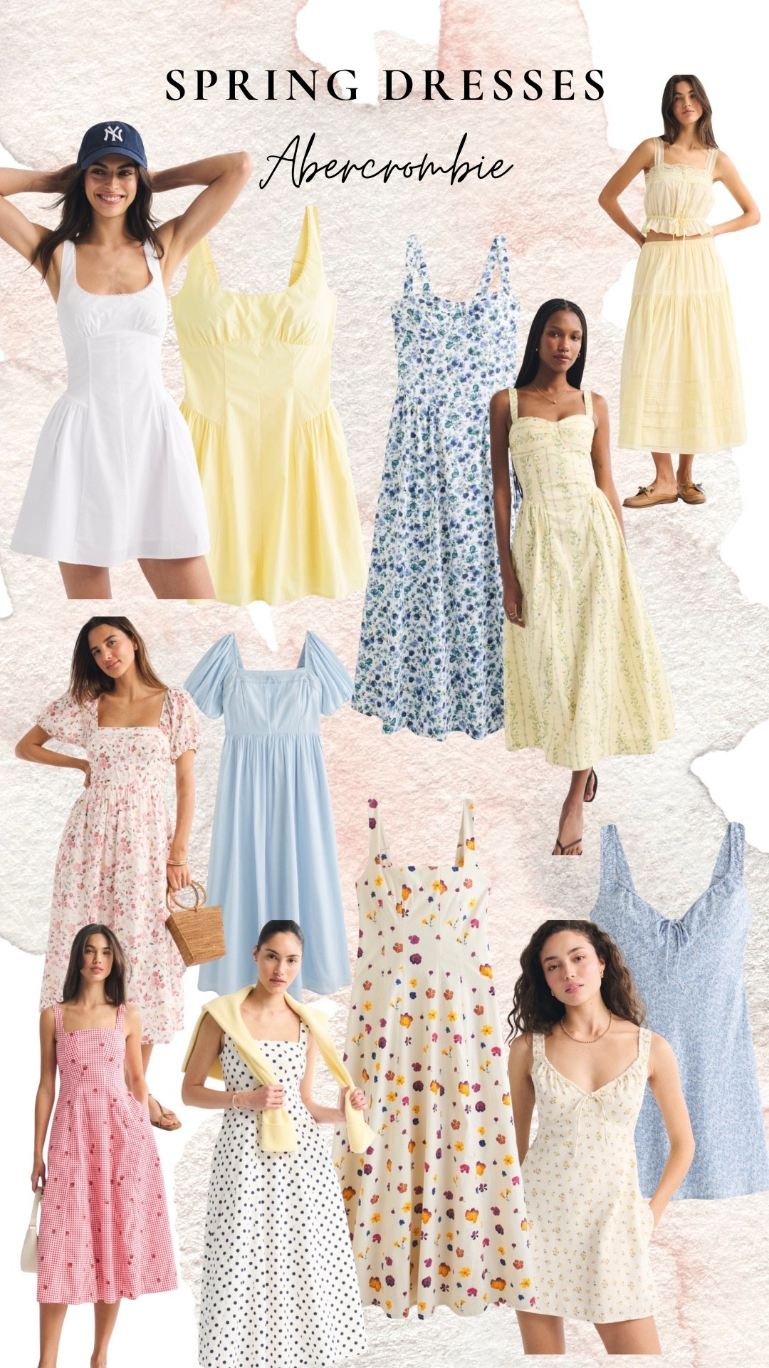@abercrombie Spring is here and Abercrombie is delivering. These are the spring dresses I keep coming back to whether I’m planning a Mother’s Day brunch outfit, packing for a European summer trip, or just need something that works from a Saturday farmers market to a date night.
The soft yellows, baby blues, and floral midis are giving everything I want from spring outfits 2026. The white mini is a go-to vacation outfit that travels well and photographs even better. The blue floral maxi and the yellow eyelet midi are the ones I’d reach for first for Mother’s Day brunch or any outdoor spring event.
If you’ve been looking for summer dresses that don’t feel like everyone else’s, this Abercrombie drop is worth a scroll.

#springdresses #springoutfits2026 #summerdresses #vacationoutfit #europeansummer #europeansummeroutfit #datenightoutfit #mothersday #mothersdayoutfit #mothersdaybrunch #abercrombiedresses #abercrombiestyle #abercrombiefashion #abercrombienew #floraldress #mididress #maxidress #springfashion #springvibes #ltkspring #ltkfashion #ltkfinds #ltkstyletip #outfitinspo #springwardrobe #womensfashion #ootd #springootd​​​​​​​​​​​​​​​​

spring dresses, spring dresses 2026, spring outfits 2026, summer dresses, summer dresses 2026, vacation outfits, vacation outfit ideas, European summer outfits, European summer aesthetic, date night outfits, date night dress, Mother’s Day outfit, Mother’s Day brunch outfit, Mother’s Day dress, what to wear to Mother’s Day brunch, Abercrombie spring dresses, Abercrombie new arrivals, Abercrombie dresses 2026, floral maxi dress, floral midi dress, baby blue dress, yellow sundress, white mini dress, gingham dress, polka dot dress, puff sleeve dress, spring wedding guest dress, brunch outfit, resort wear, spring travel outfit, Easter dress, spring dress aesthetic, feminine spring style, LTK fashion, LTK spring finds

#LTKTravel #LTKTravel #LTKxAbercrombie