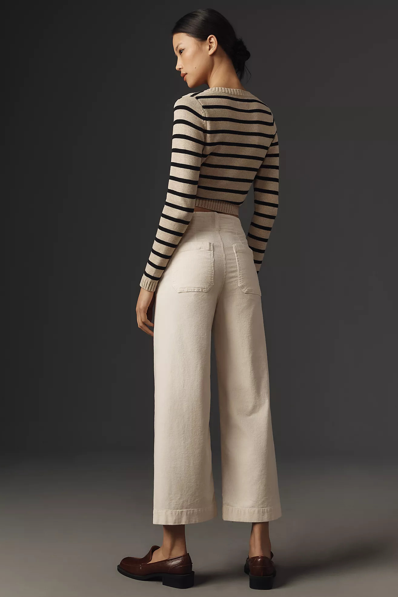 The Colette Corduroy Crop Wide-Leg Pants by Maeve | Anthropologie (US)