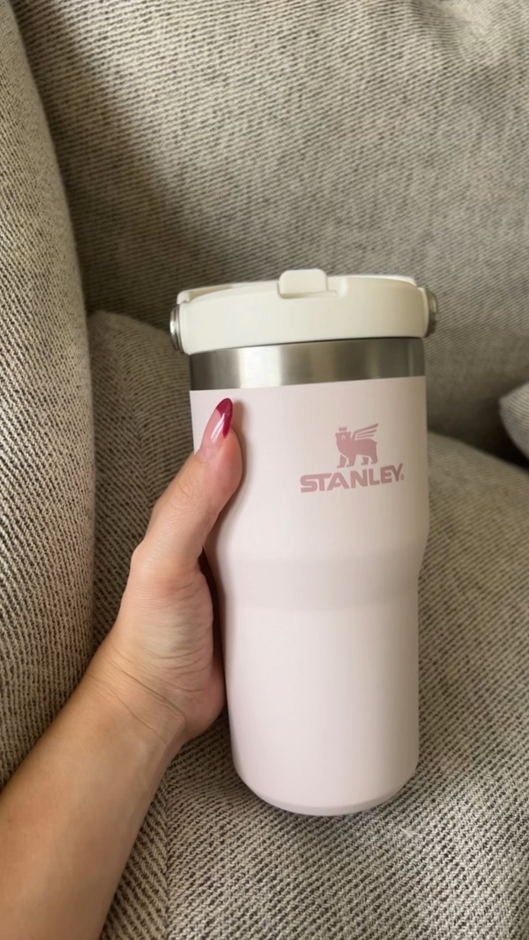 Light pink Stanley with caring handle and straw! And it spill proof!! 

#LTKFindsUnder50